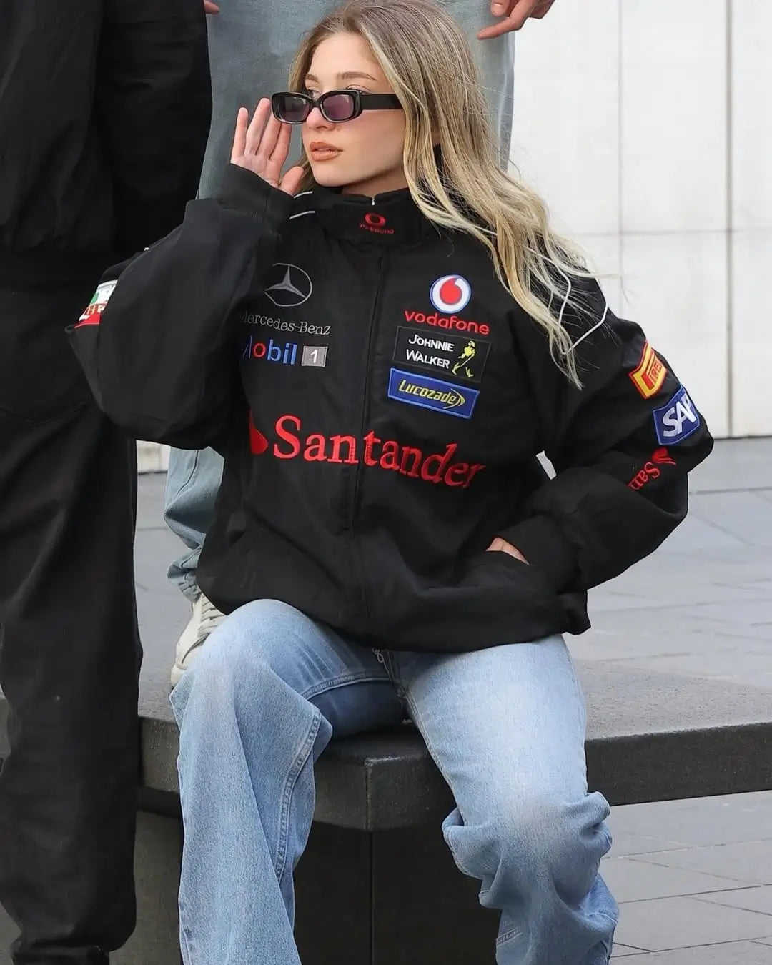 Veste Noir Mercedes Vintage Racing – Streetwear F1 Rétro