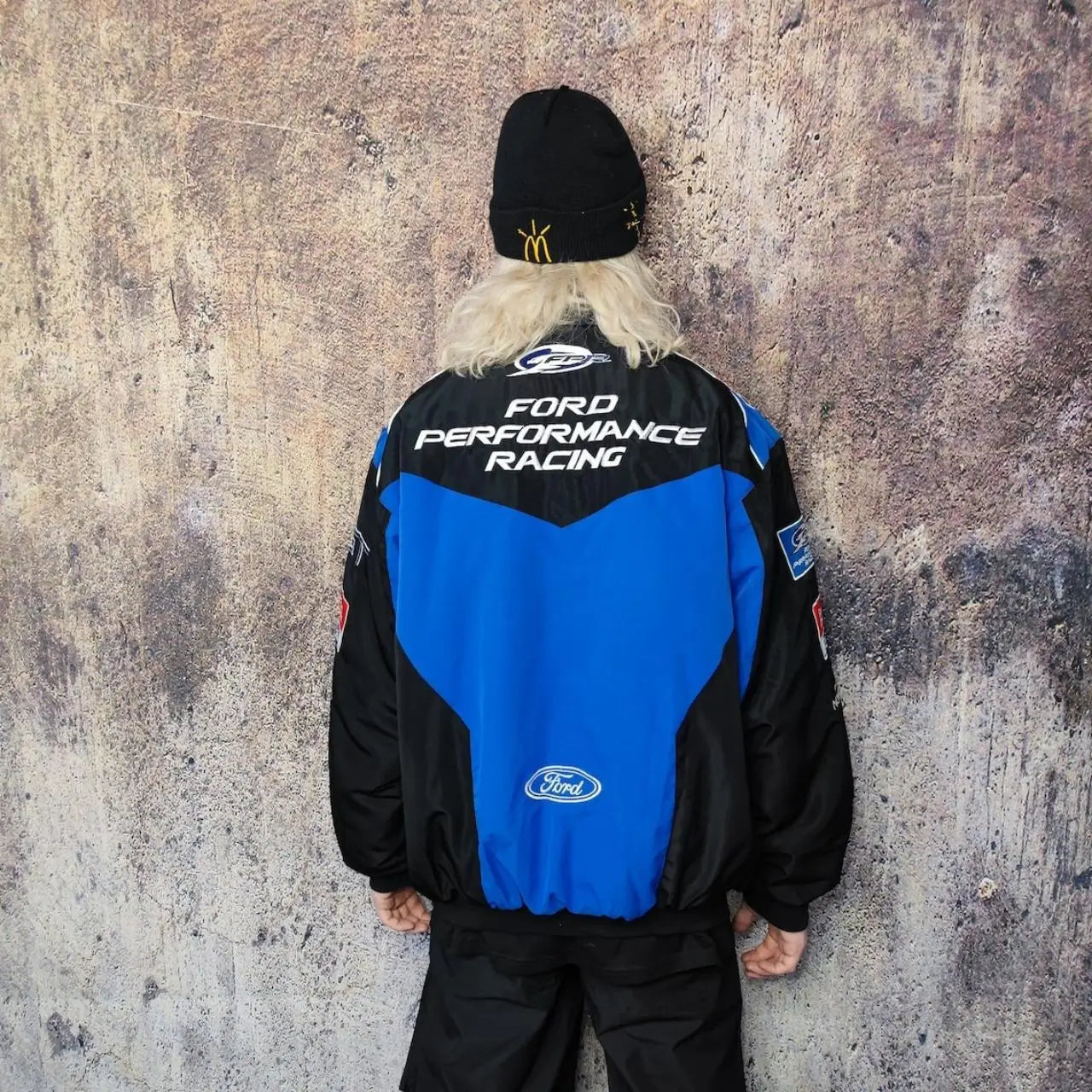 Noir Ford Vintage Racing Jacket – Veste F1 Streetwear Rétro