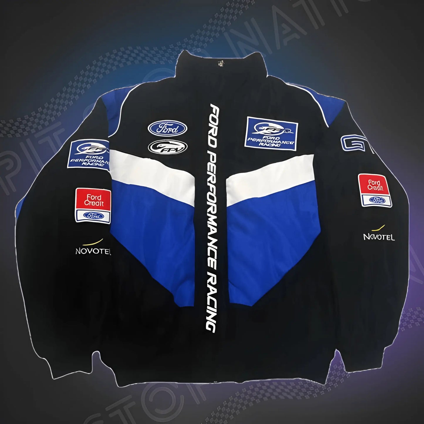 Noir Ford Vintage Racing Jacket – Veste F1 Streetwear Rétro