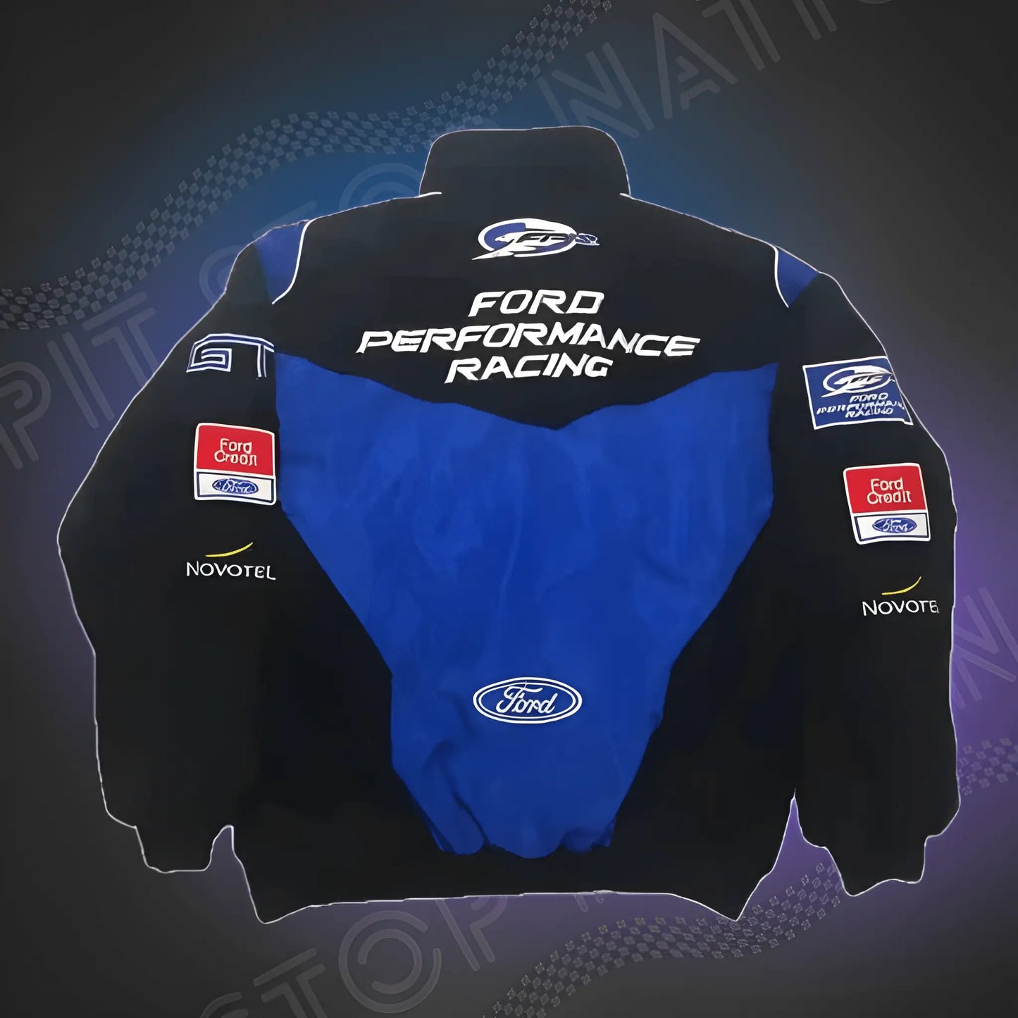 Noir Ford Vintage Racing Jacket – Veste F1 Streetwear Rétro