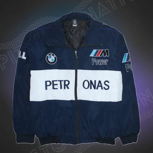Bleu BMW Vintage Racing Jacket – Veste F1 Streetwear Rétro