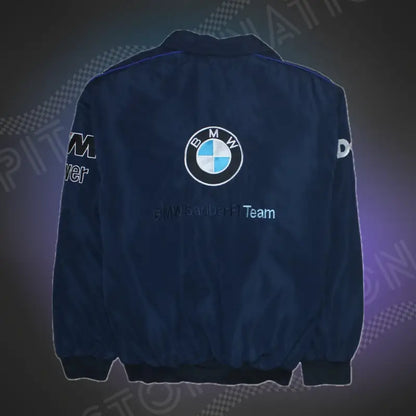 Bleu BMW Vintage Racing Jacket – Veste F1 Streetwear Rétro