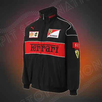 Noir Ferrari Vintage Racing Jacket