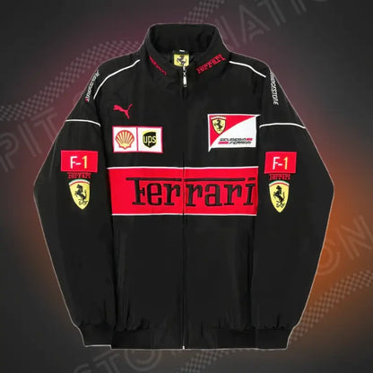 Noir Ferrari Vintage Racing Jacket