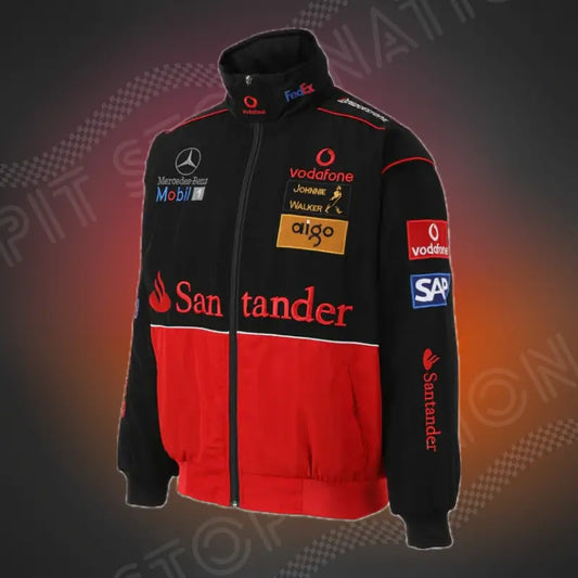 Rouge/Noir Mercedes Vintage Racing Jacket F1