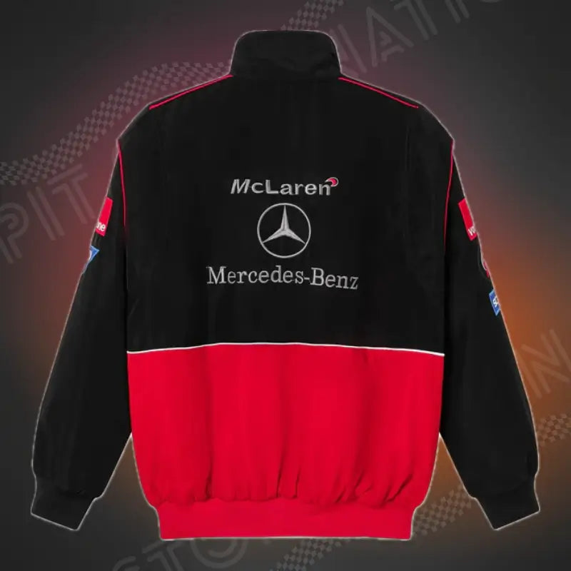 Rouge/Noir Mercedes Vintage Racing Jacket F1