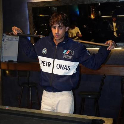 Bleu BMW Vintage Racing Jacket – Veste F1 Streetwear Rétro