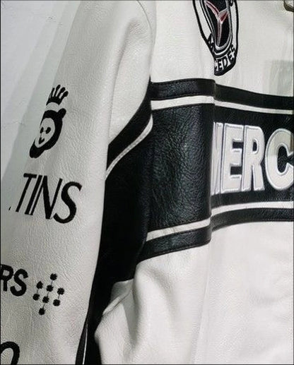 Veste cuir Mercedes-Benz racing