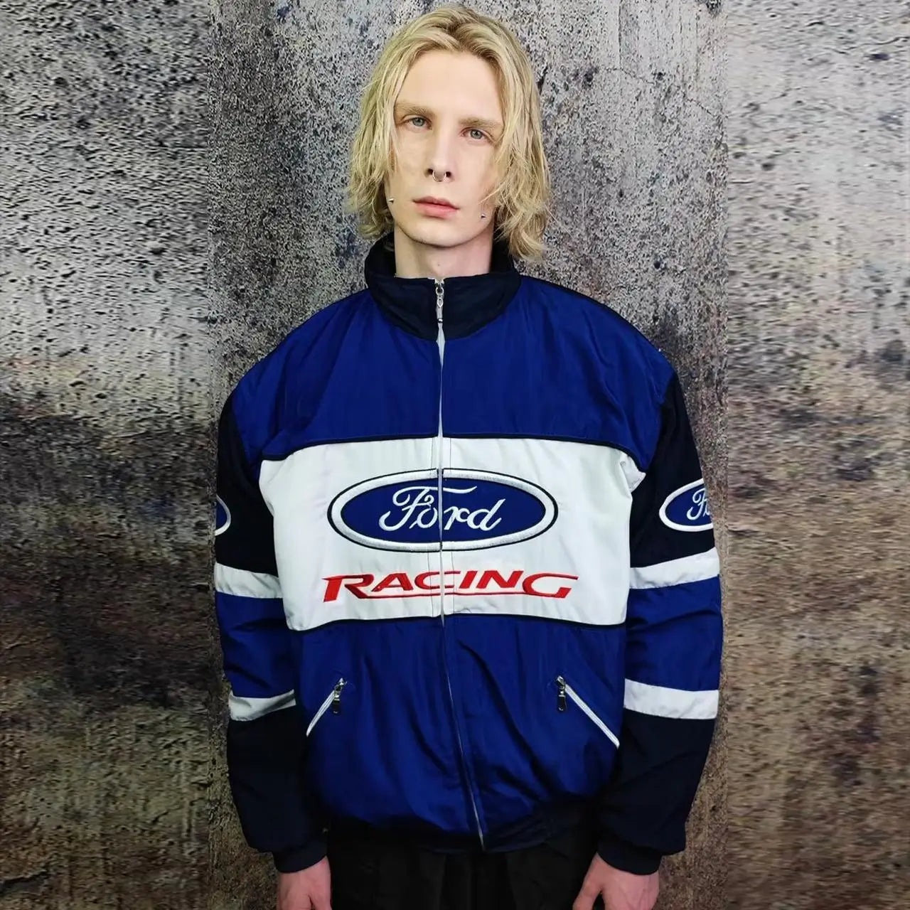 Bleu Ford F1 Racing Jacket