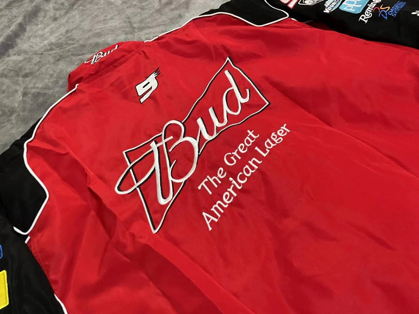 Red Budweiser Vintage Racing Jacket – Veste Streetwear F1 Rétro