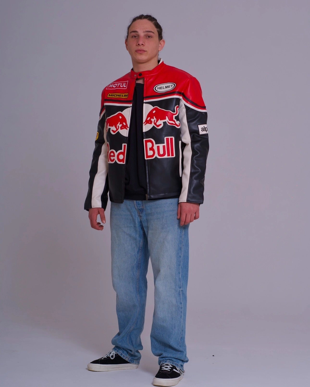 Veste Racing Red Bull en Cuir Végétal – Édition Motul & Michelin