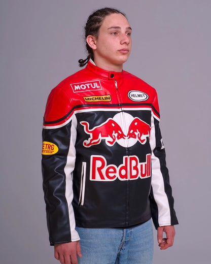 Veste Racing Red Bull en Cuir Végétal – Édition Motul & Michelin