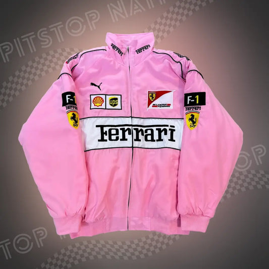 Veste Bomber Ferrari F1 Rose Rembourrée
